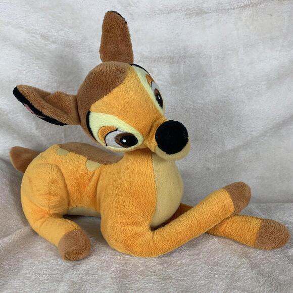 Disney Other - Disney Bambi Plush Stuffed Small 11” Laying Down Stuffie Plushie Deer